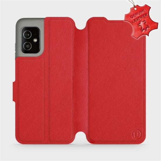 Mobiwear Luxusní kožené flip pouzdro na mobil Asus Zenfone 8 - Červené - L_RDS Red Leather