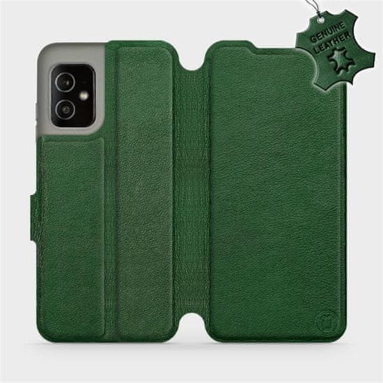 Mobiwear Luxusní kožené flip pouzdro na mobil Asus Zenfone 8 - Zelené - L_GRS Green Leather