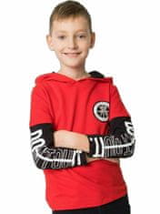 Kraftika Červená bavlněná mikina pro chlapce s nápisem, velikost 104