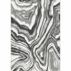KONDELA Koberec Sinan 133x190 cm - bílá / černá / vzor