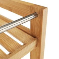 KONDELA Servírovací stolek na kolečkách Nashy - bambus