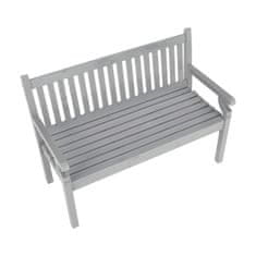 KONDELA Dřevěná zahradní lavička Kolna 124 cm - šedá