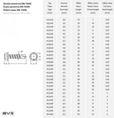 SVX Šroub DIN 7504K TEX 3,9x13 mm 300 ks