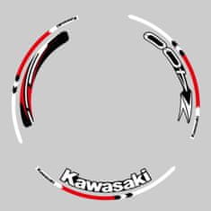SEFIS sada barevných proužků EASY na kola Kawasaki Z400 červená