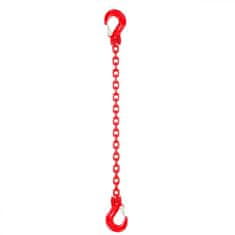 Řetězový závěs hák-hák tř 80 (1 m, 3150 kg, 10 mm) 1m 3150kg 10mm cervena
