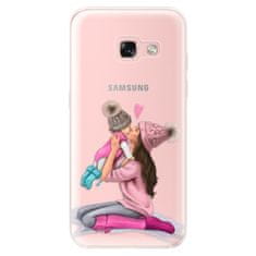 iSaprio Silikonové pouzdro - Kissing Mom - Brunette and Girl pro Samsung Galaxy A3 2017