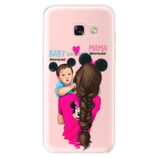 iSaprio Silikonové pouzdro - Mama Mouse Brunette and Boy pro Samsung Galaxy A3 2017