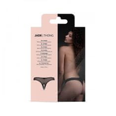 PantyRebel Underneath JADE Crotchless Sheer Thong (Černé) S/M