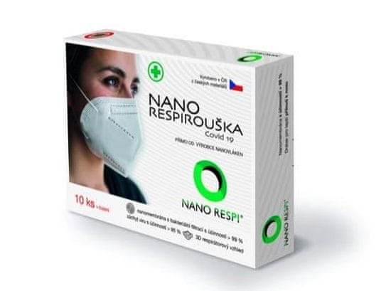 NANO RESPI NANORESPI nano rouška RR - bílá - balení po 10 ks