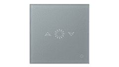 HEVOLTA Glasense skleněný WiFi ovladač žaluzií / rolet, Platinium Grey 