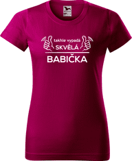 Hobbytriko Tričko pro babičku - Takhle vypadá skvělá babička (SLEVA) Barva: Fuchsia red (49), Velikost: XL