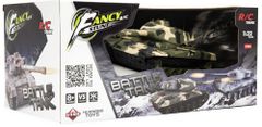 Teddies Tank RC plast 27cm 27MHz na baterie+dobíjecí pack se zvukem