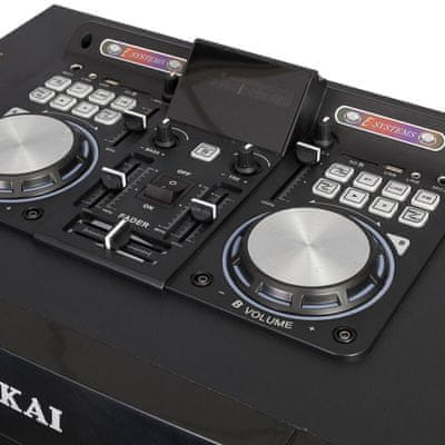  párty reproduktor akai DJ-S5H super zvuk Bluetooth usb aux in led světla mikrofon v balení karaoke funkce  fm tuner 400 w výkon mixážní pult 