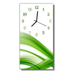 tulup.cz Skleněné hodiny vertikální  Abstrakce Zelená grafika 30x60 cm