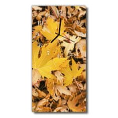 tulup.cz Skleněné hodiny vertikální  Příroda, listy, podzim, zlato 30x60 cm