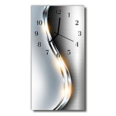 tulup.cz Nástěnné hodiny vertikální Moderní kovový stříbrný kov Černé tipy 30x60 cm