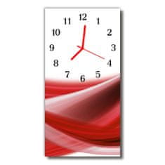 tulup.cz Nástěnné hodiny vertikální  Abstraktivní čáry jsou vlnky červené 30x60 cm