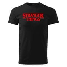 Grooters Pánské tričko Stranger Things - Logo, černé Velikost: XS