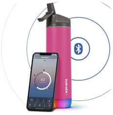 HidrateSpark Steel chytrá lahev s brčkem, 620 ml, Pink