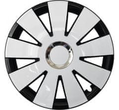 E&N Autoparts Poklice na auto 15" Nefrytchrome bielo-čierné