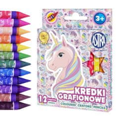 Astra Dětské grafitové barvičky bez dřeva UNICORN, sada 12ks, 316121009