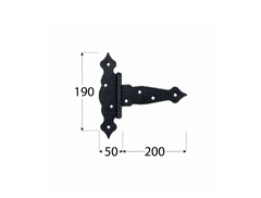 DOMAX Závěs trojúhelníkový ozdobný ZTO 200 200x50x190 mm 