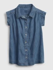 Gap Dětské šaty denim med button trough dress 18-24M