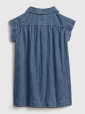Gap Dětské šaty denim med button trough dress 4YRS