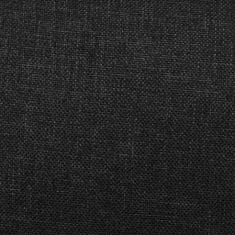 Greatstore 2místná polohovací pohovka černá textil