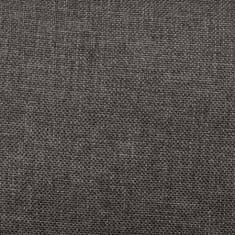 Greatstore 2místná polohovací pohovka tmavě šedá textil