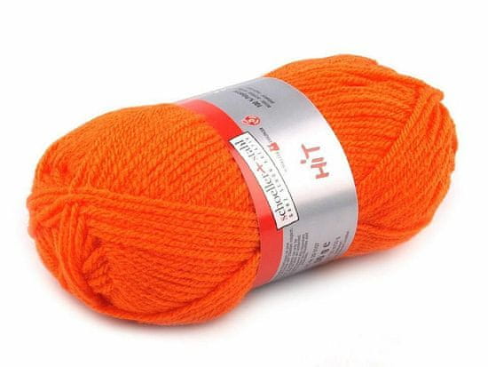 Kraftika 1ks (0218) vibrant orange pletací příze hit 50g