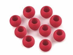 Kraftika 10ks 5 (39) červená plastové korálky s velkým průvlekem