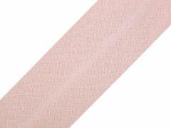 Kraftika 25m 151 gossamer pink šikmý proužek bavlněný šíře 30mm