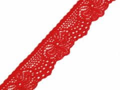 Kraftika 13.5m poppy red elastická krajka šíře 30mm