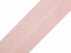 Kraftika 25m 151 gossamer pink šikmý proužek bavlněný šíře 20mm