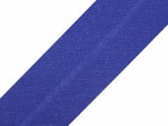 Kraftika 25m 344 olympian blue šikmý proužek bavlněný šíře 20mm