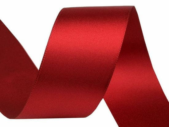 Kraftika 20m garnet atlasová stuha oboulící šíře 40mm