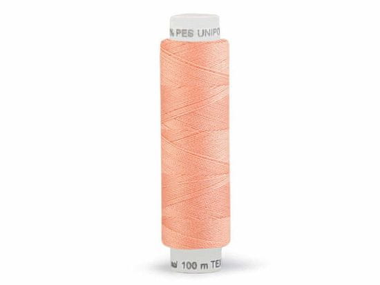 Kraftika 10ks apricot sherbet polyesterové nitě unipoly návin 100m