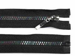 Kraftika 1ks black duhový kostěný zip šíře 5mm délka 70cm