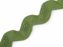 Kraftika 9m zelená khaki prýmek / hadovka šíře 20mm široká
