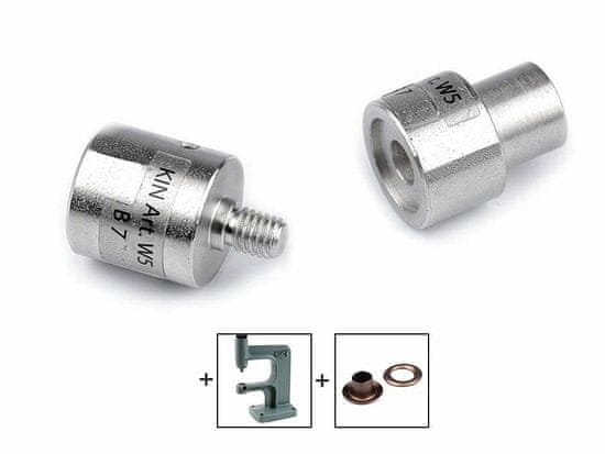 Kraftika 1sada (5,5x5mm) stříbrná piston k nýtování průchodek 5,5 a