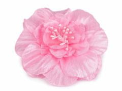 Kraftika 1ks růžová světlá brož / ozdoba růže 10cm, dřevěné