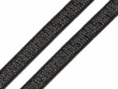 Kraftika 13.5m black pruženka ramínková šíře 10mm s lurexem