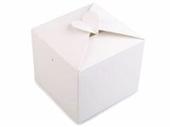Kraftika 1ks bílá papírová krabička se srdcem, krabice krabičky