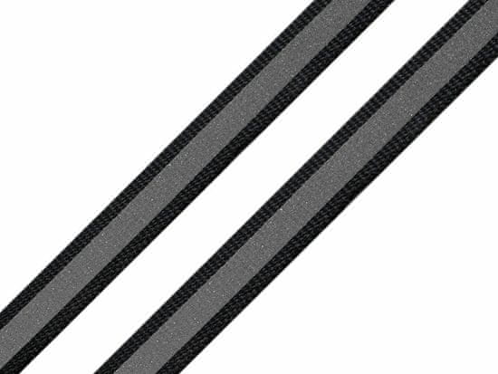 Kraftika 5m černá reflexní páska šíře 10mm na tkanině, pásky
