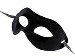 Kraftika 1ks černá karnevalová maska - škraboška semišová k
