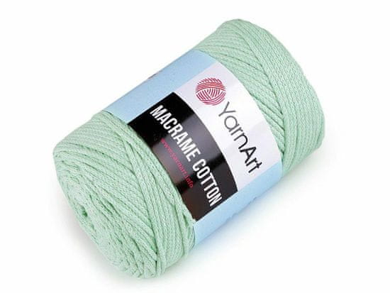 Kraftika 1ks (775) mint pletací příze macrame cotton 250g