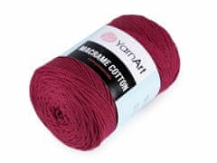 Kraftika 1ks 30 (781) bordó sv. pletací příze macrame cotton 250g