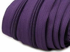 Kraftika 5m plum zip spirálový 5mm metráž pro jezdce typu pol