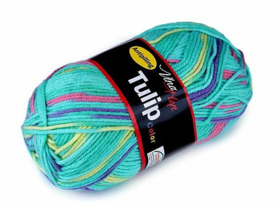 Kraftika 1ks 3 (5605) tyrkys sv. pletací příze tulip color 100g